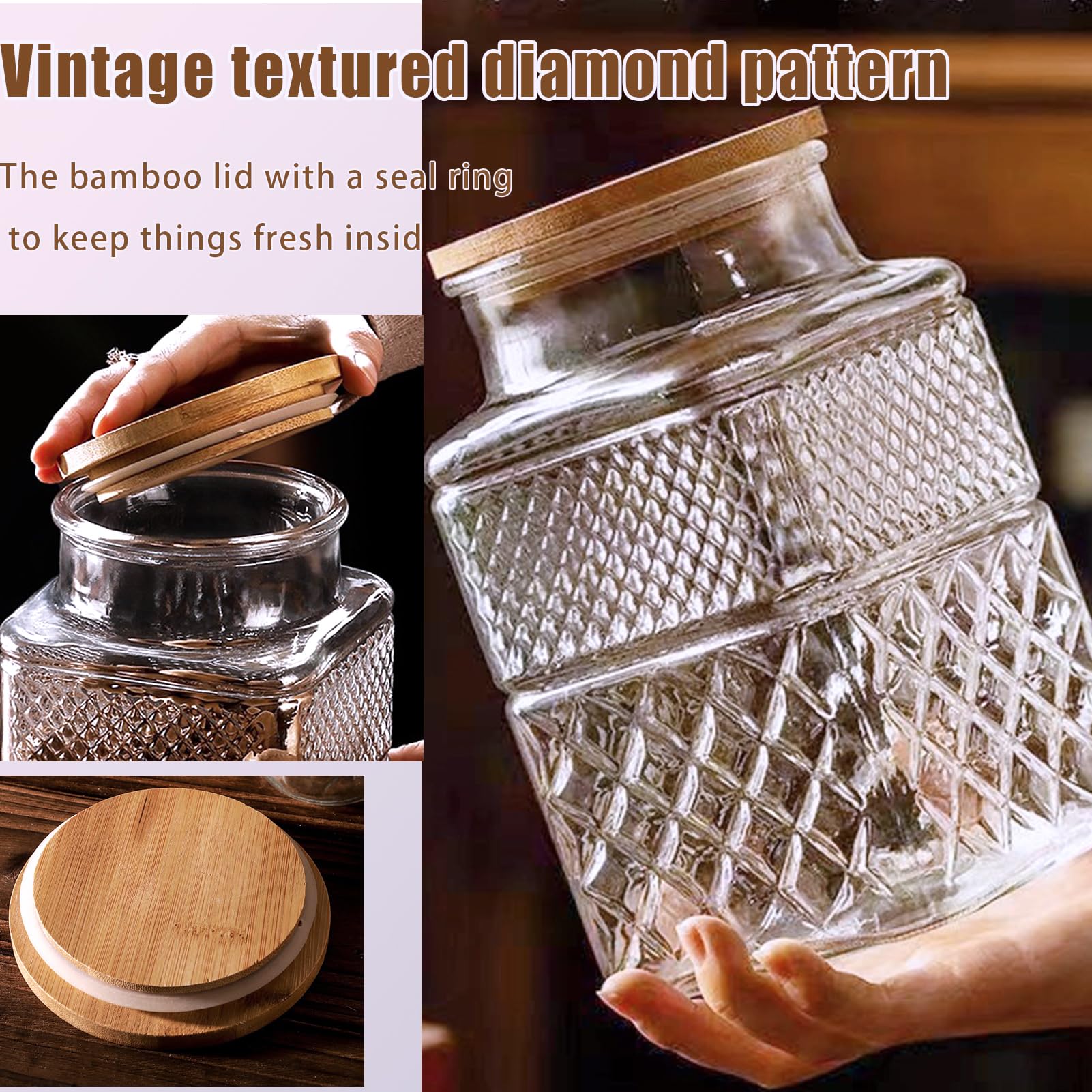 Viovian wide-mouth jar for easy pouring and scooping