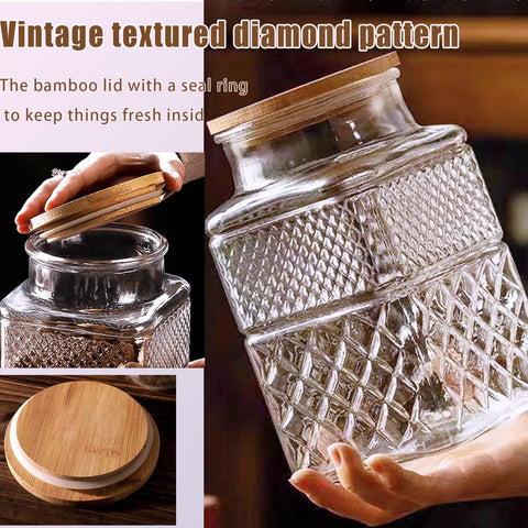 Viovian wide-mouth jar for easy pouring and scooping