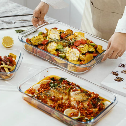 VIPHIEC fridge and freezer-safe bakeware for meal prep.