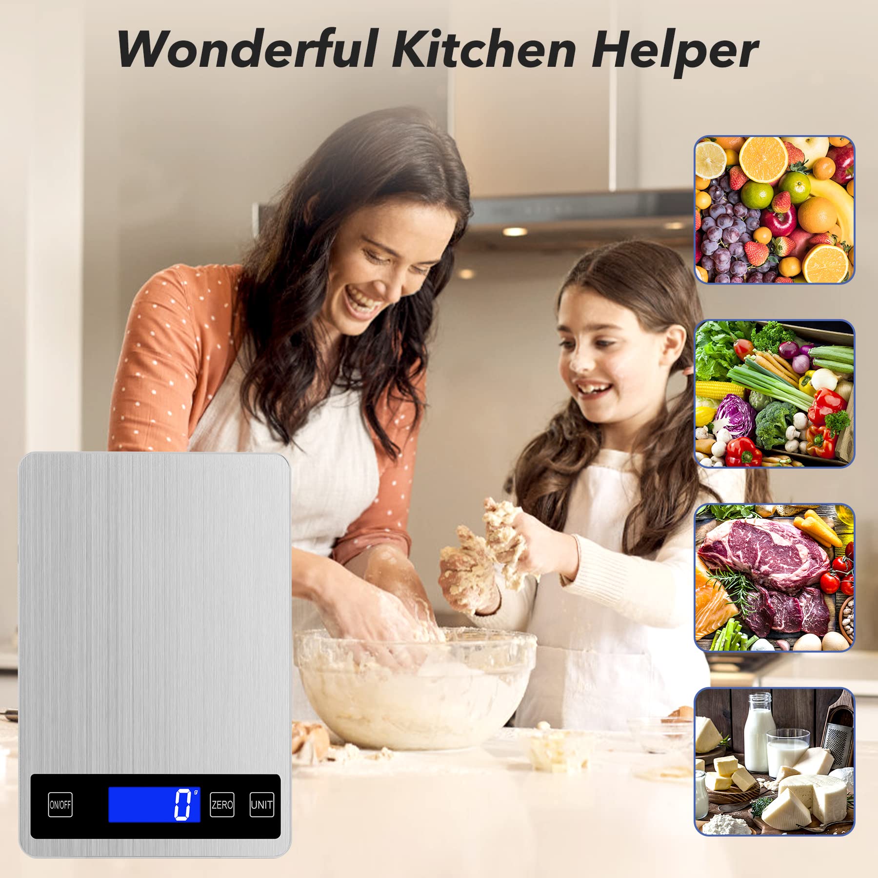 VIRENZZO tare function enables zeroing with any plate or container.