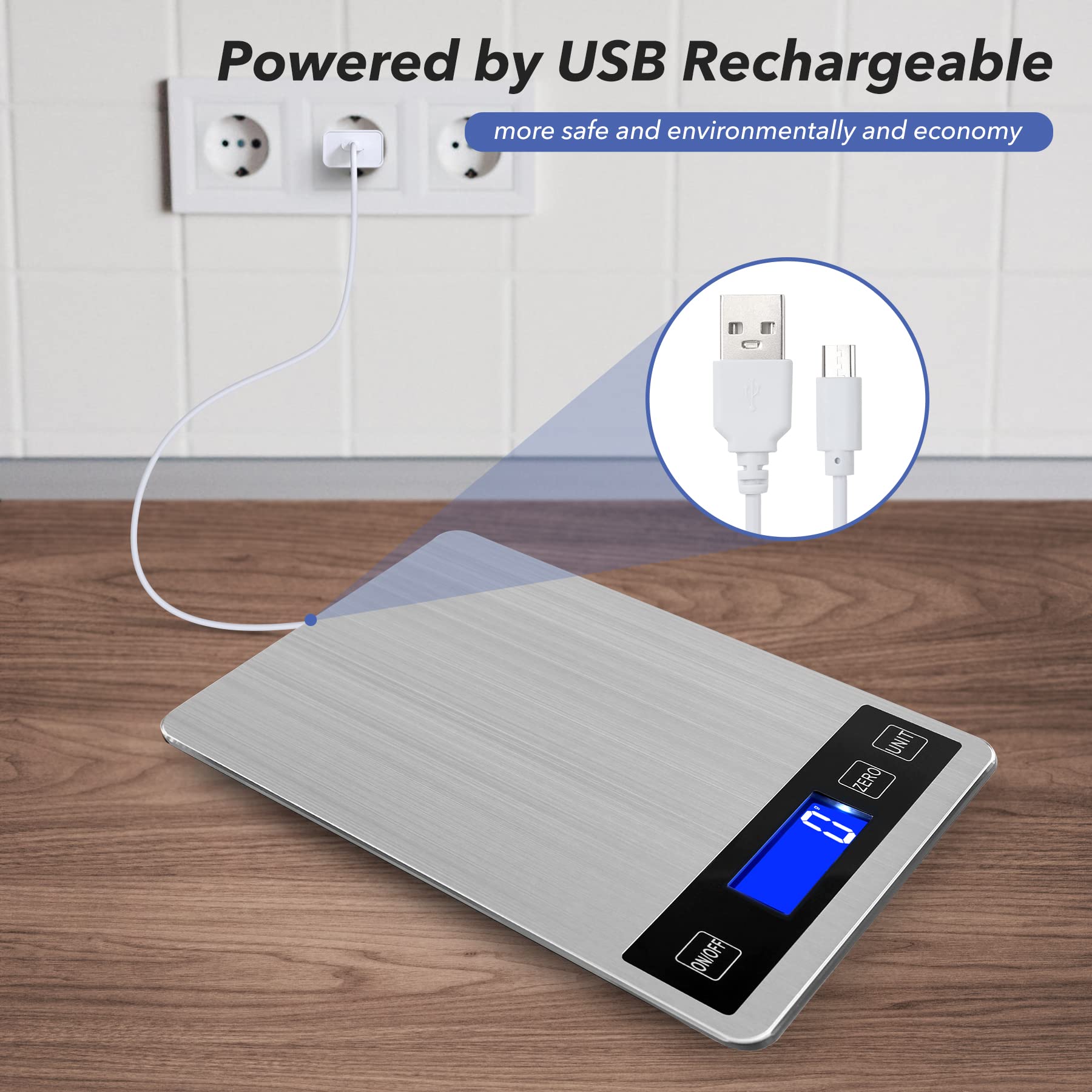 VIRENZZO USB charging and battery option for flexible power choices.