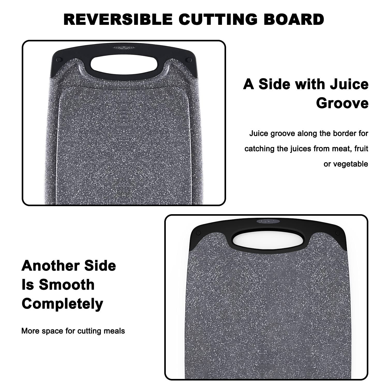 Viretang cutting-board easy-grip-handle for comfortable lifting and hanging