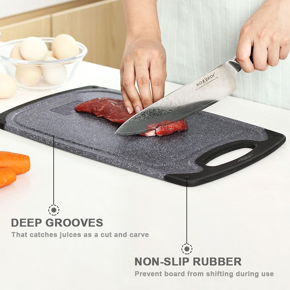 Viretang cutting-board non-slip-feet keeps board stable during prep