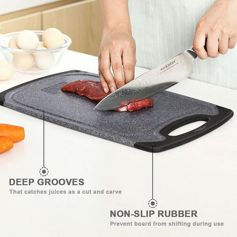 Viretang cutting-board non-slip-feet keeps board stable during prep