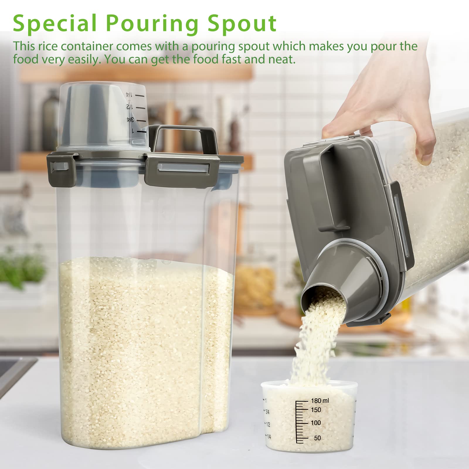Viretec BPA-free food-grade plastic for safe, durable kitchen storage.