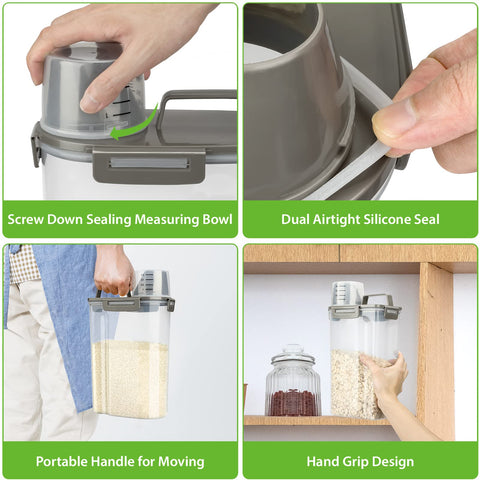 Viretec pantry storage shows contents clearly for quick ingredient checks.