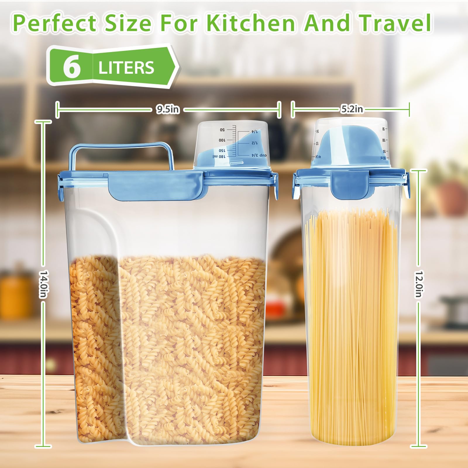 Viretec container with four latches provides an airtight seal to keep grains fresh.