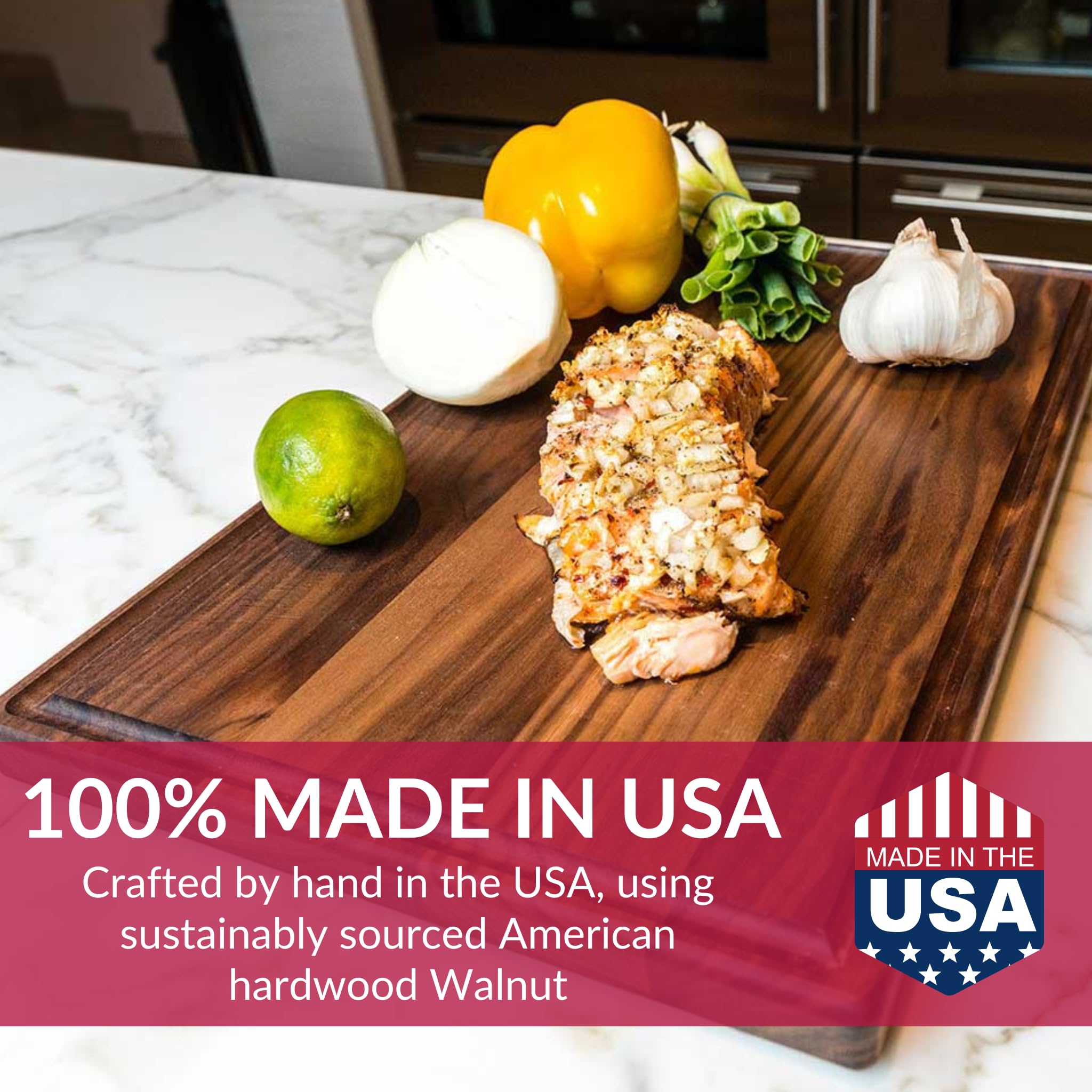 Virginia Boys Kitchens knife-friendly surface preserves blade sharpness during prep.