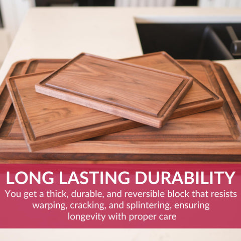 Virginia Boys Kitchens durable board ideal for slicing and serving.