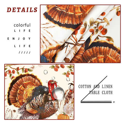 Virtumob tablecloth showcases persimmon-tree detail for seasonal decor
