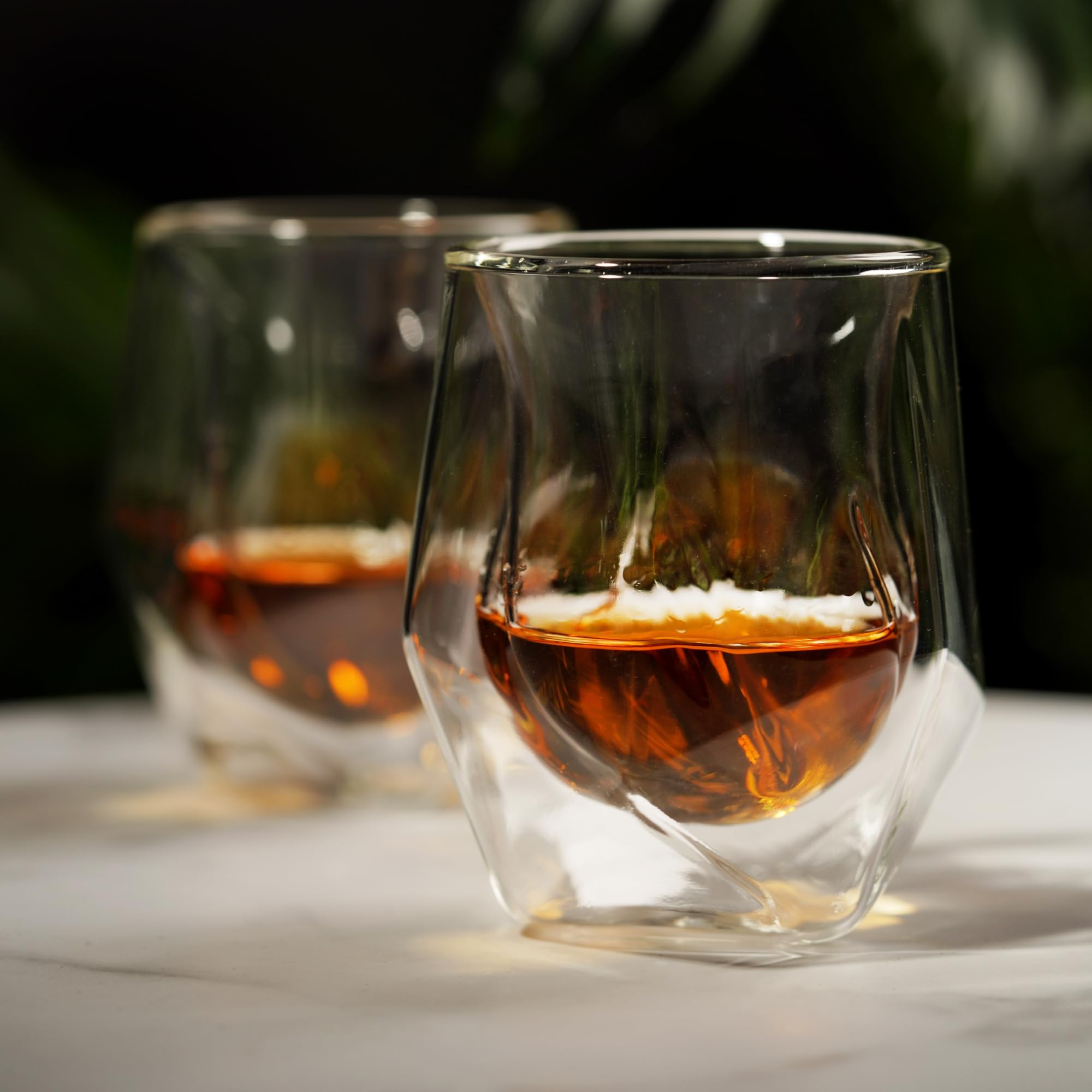 Viski aerating whiskey tumbler elegant glass complements a home bar