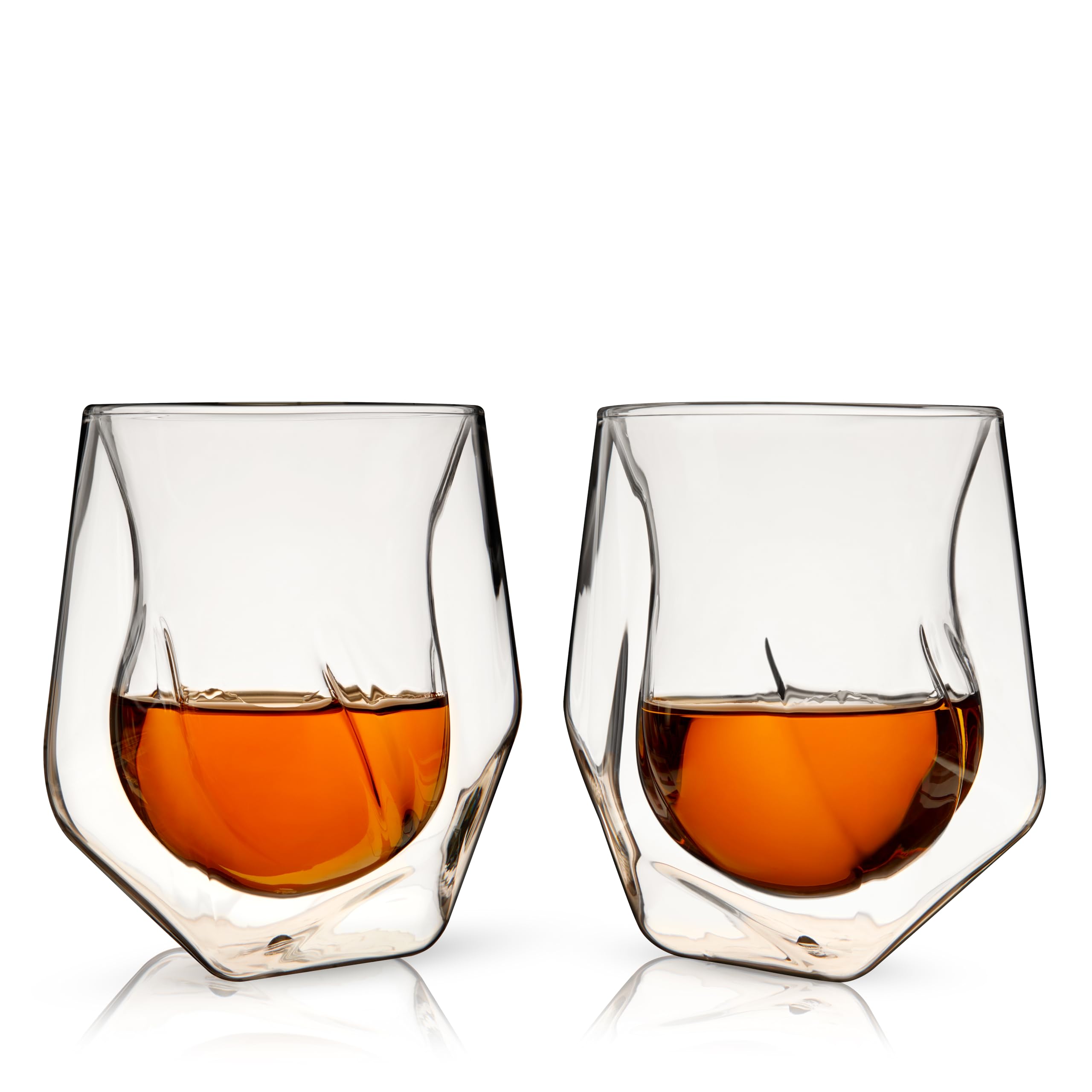 Viski aerating whiskey tumbler outer view shows sleek modern design for neat pours