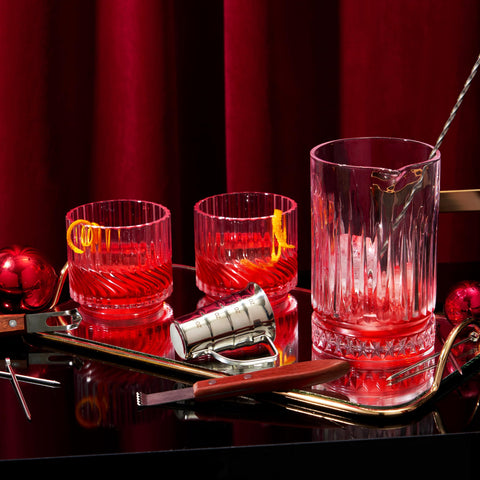 Viski bar-spoon-friendly design supports one-handed stirring