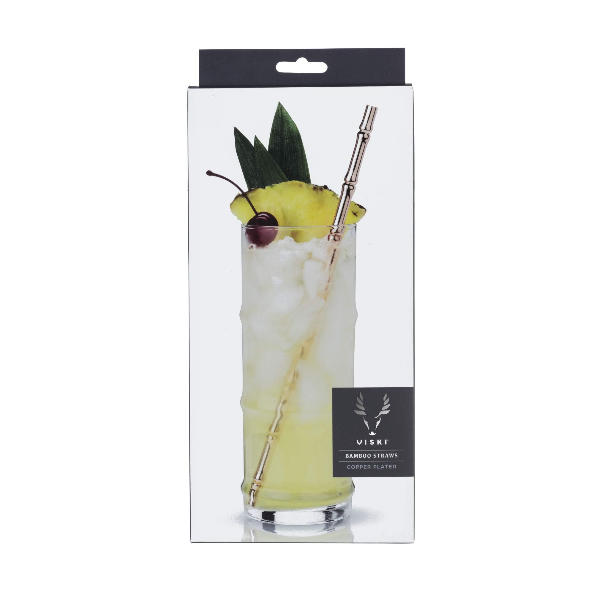 Viski cocktail straw showcases tiki-inspired design while reducing disposable straw waste.