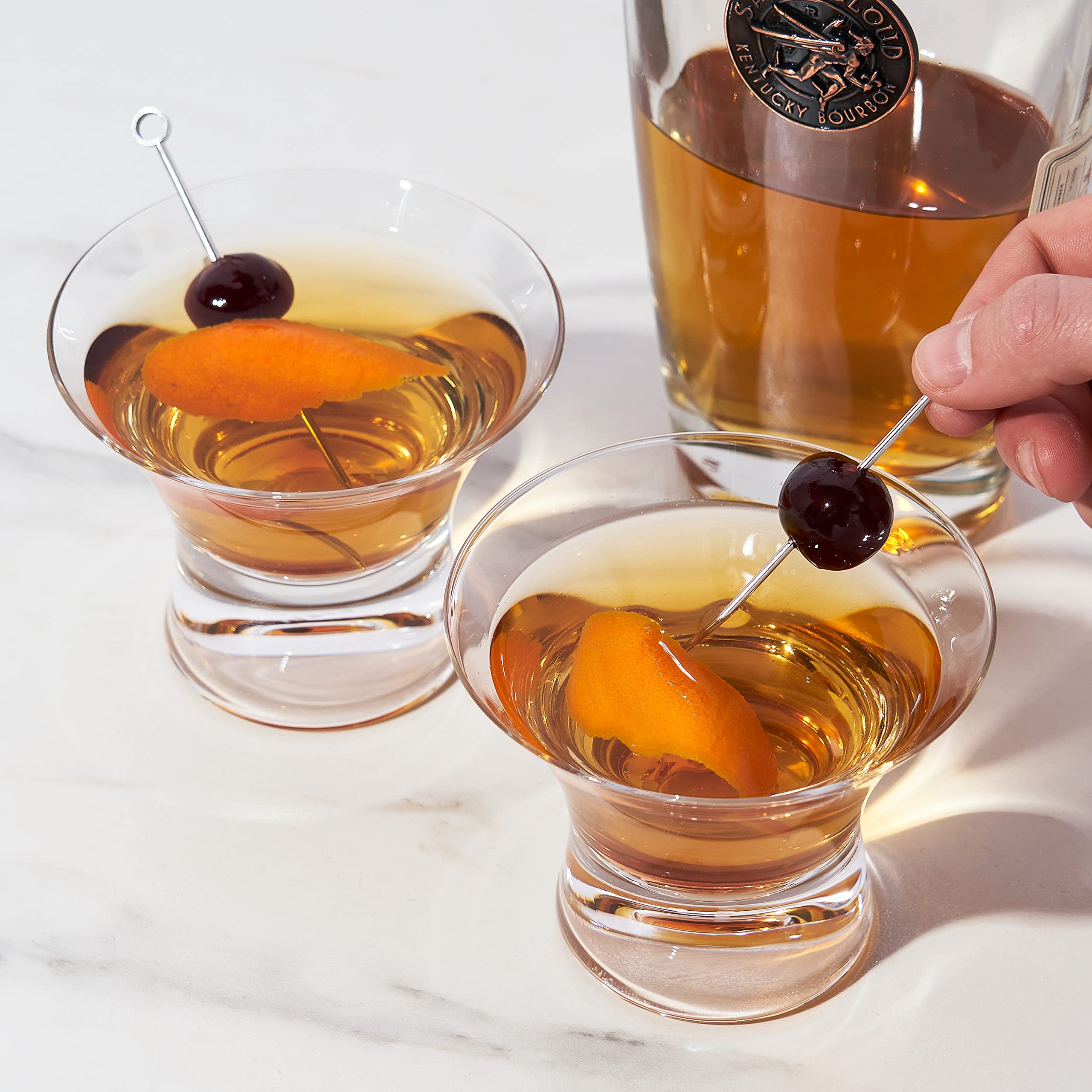 Viski gift-ready Manhattan glasses ideal for celebrations and gifting.