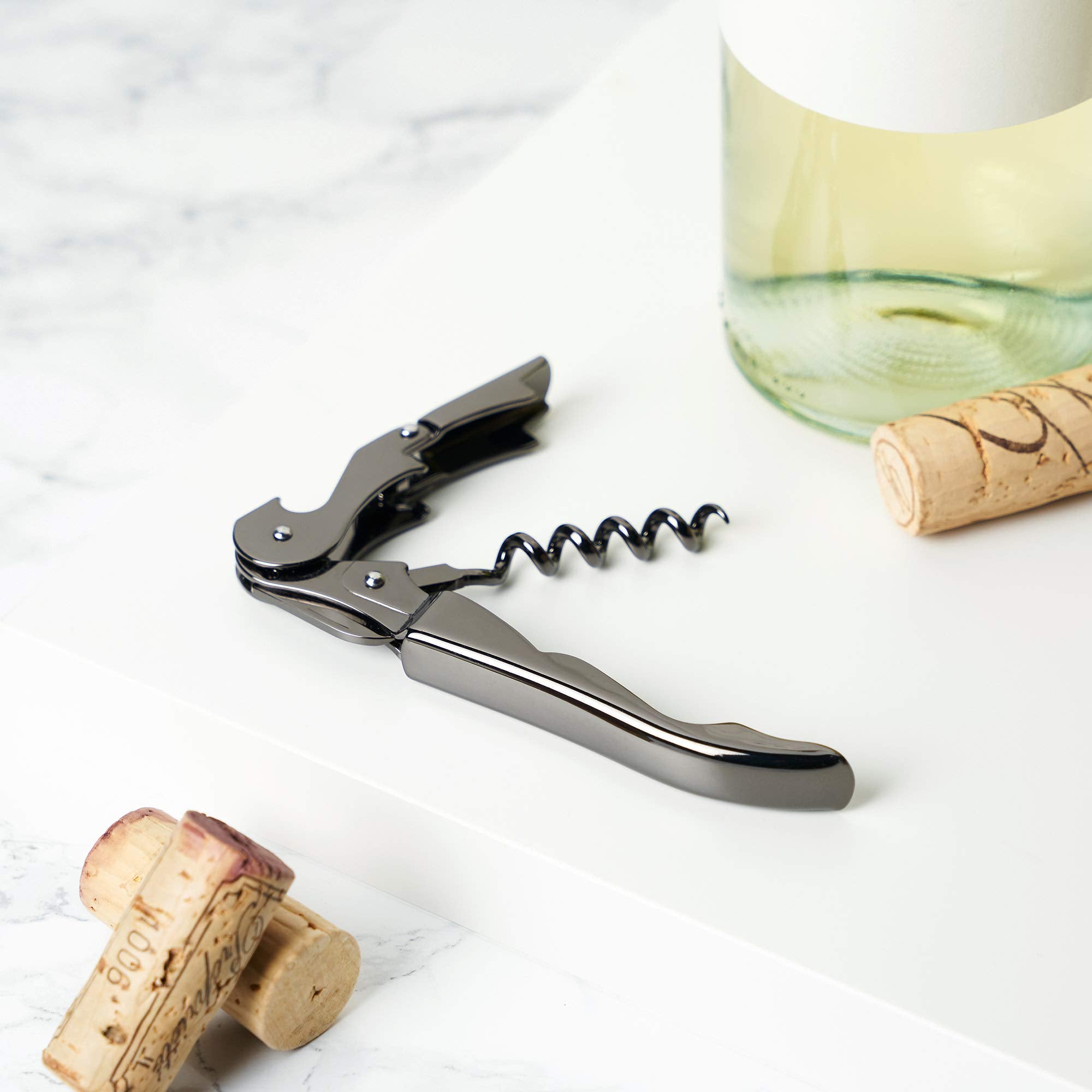 Viski Gunmetal stainless steel construction with sleek gunmetal finish