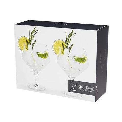 Viski Raye glass pair makes a thoughtful gift for gin lovers.