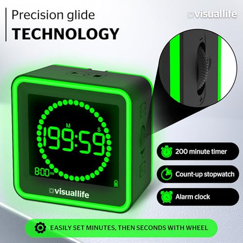 Close-up of Visual Life Timer progress view aiding pace and timing