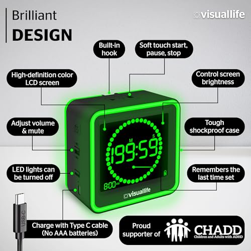 Visual Life Timer signaling transitions with amber and red cues