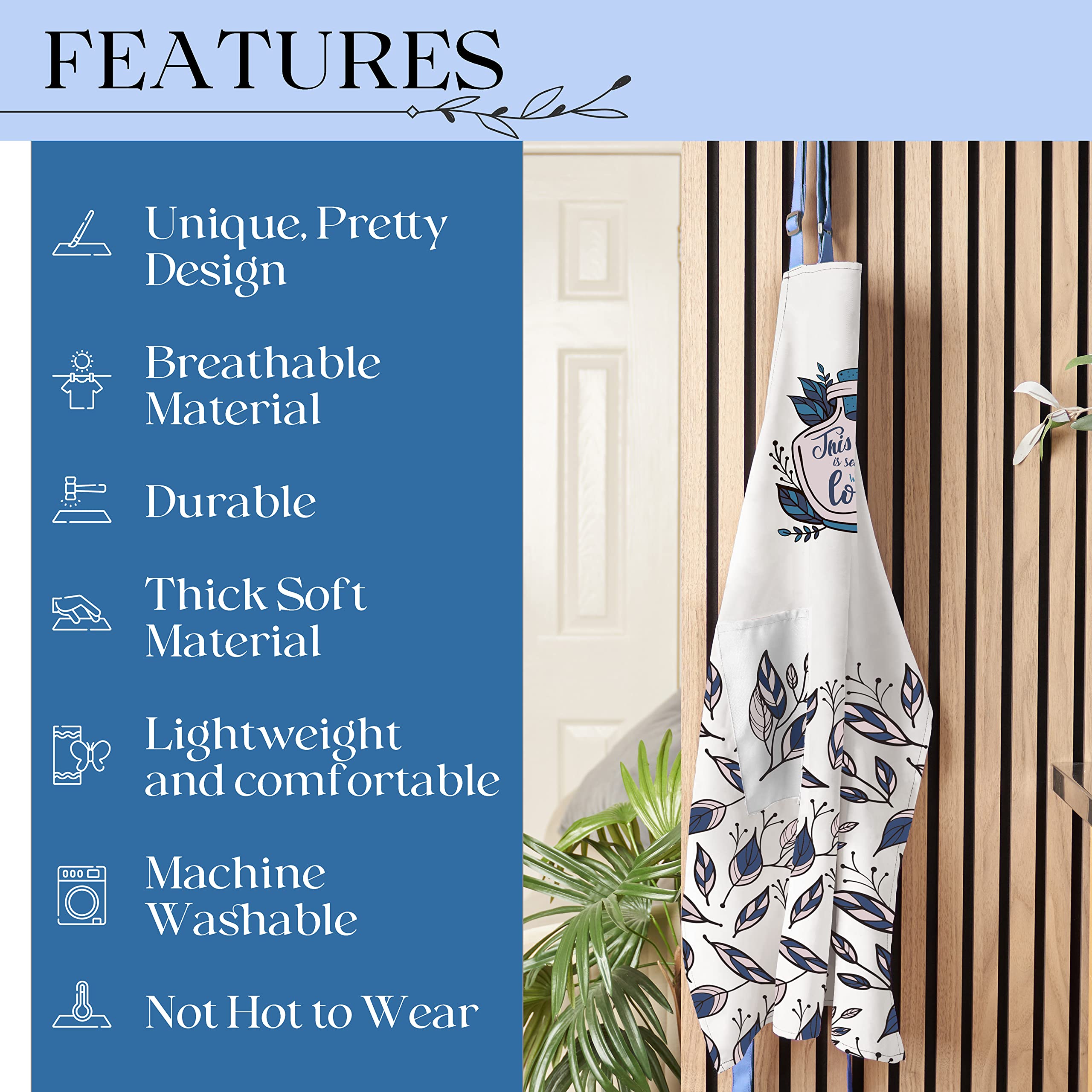 VITA ELEGANTE stylish kitchen apron, ideal as a gift for home chefs
