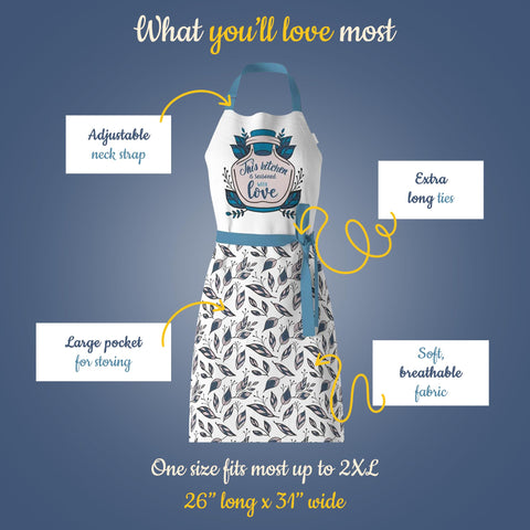 VITA ELEGANTE machine-washable apron stays durable after washing