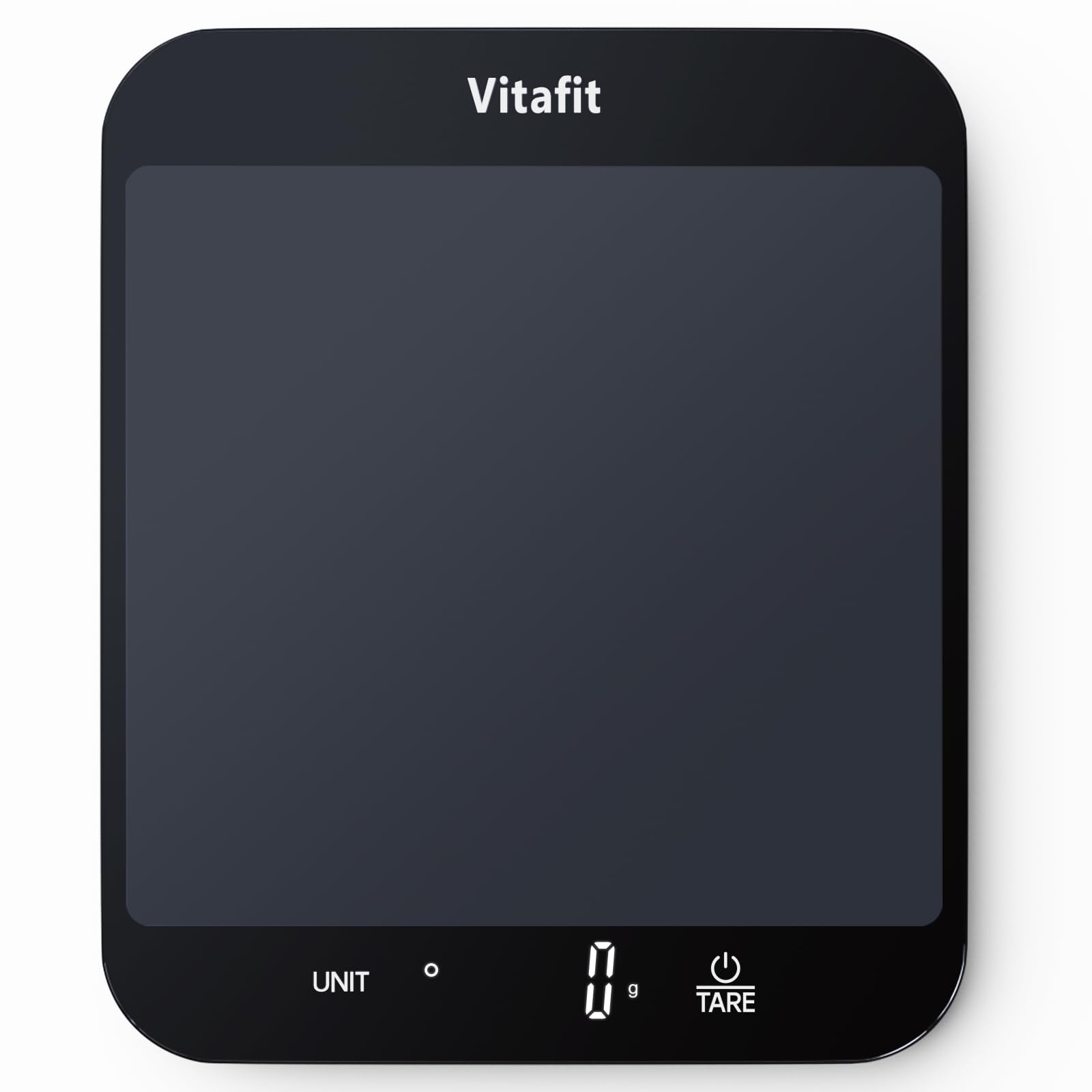 Vitafit 33lb scale platform displaying precise grams for accurate ingredient prep