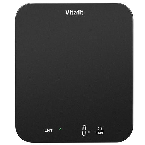 Vitafit 33lb scale with 0-1oz-1g precision display for accurate ingredient weighing