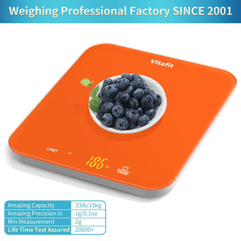 Vitafit LED display showing measurements clearly for quick checks.