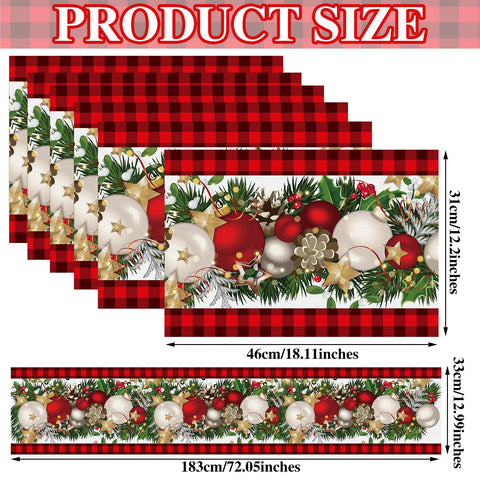 VitalCozy placemats featuring buffalo plaid pattern protect surfaces during gatherings.
