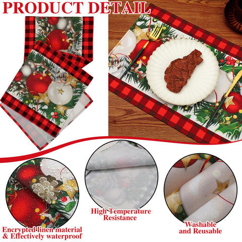 VitalCozy placemats keep tables clean during a cozy holiday meal.