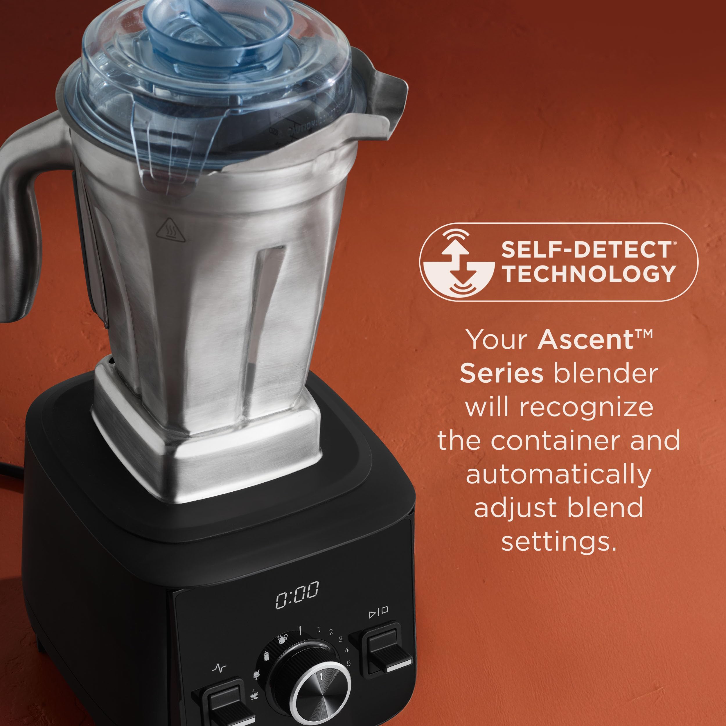 Vitamix dishwasher-safe lid and container simplify cleanup after blends.