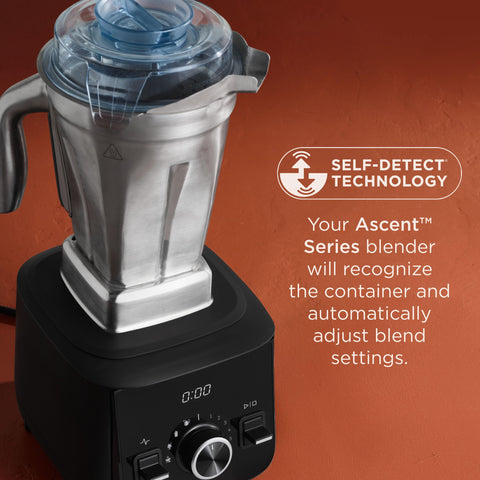 Vitamix dishwasher-safe lid and container simplify cleanup after blends.