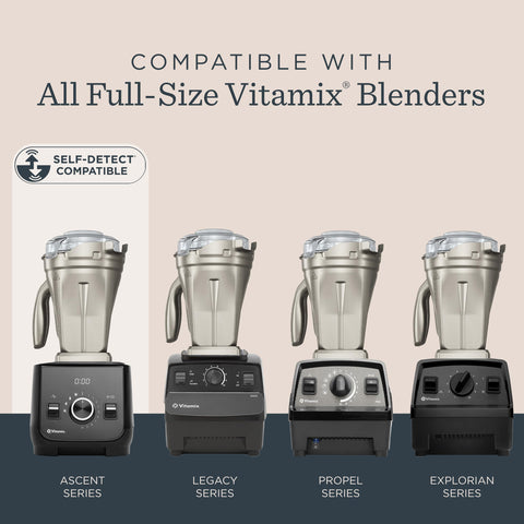 Vitamix ergonomic handle and no-drip spout reduce mess on countertops.