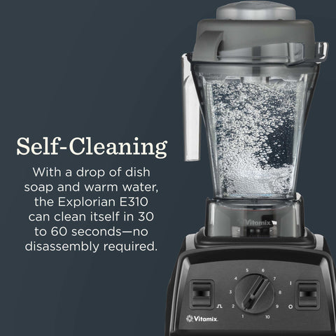 Vitamix Explorian E310 pulse function for ice crushing and quick texture changes.