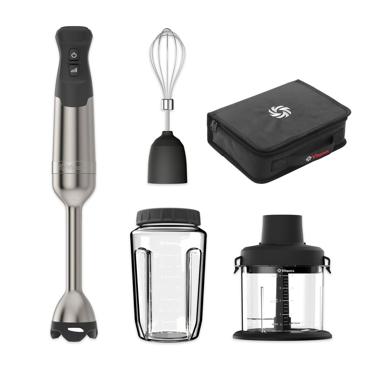 Vitamix immersion blender with 5-speed handle for precise control during blending