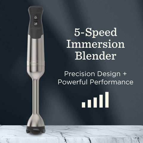 Vitamix immersion blender bell guard eases ingredient flow and protects cookware.