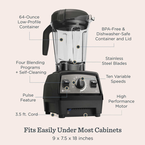 Vitamix Propel 750 stainless-steel blades for fibrous produce and frozen fruit.