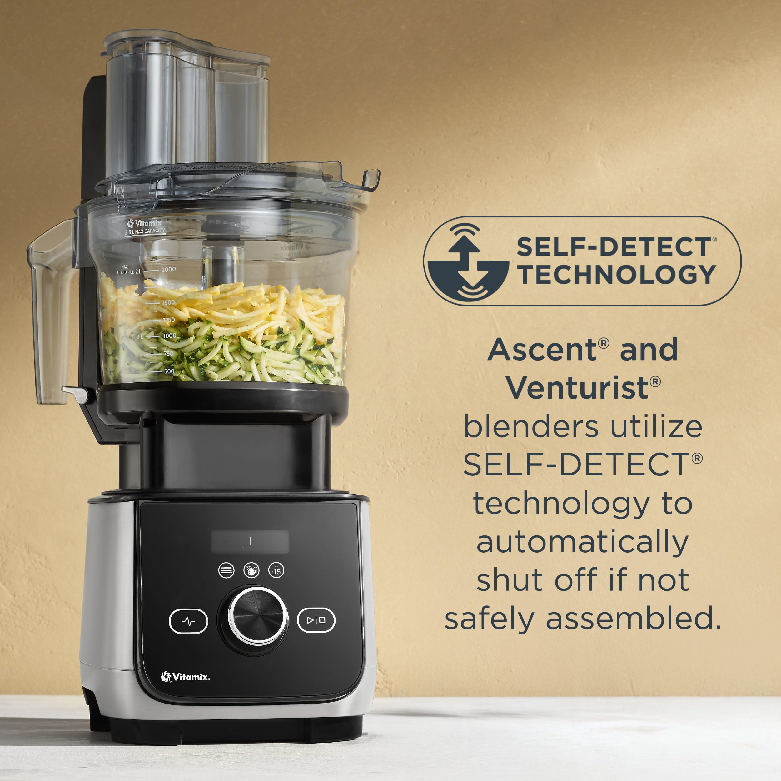 Vitamix coarse-thick shred disc for chunky shredding and thick slicing.
