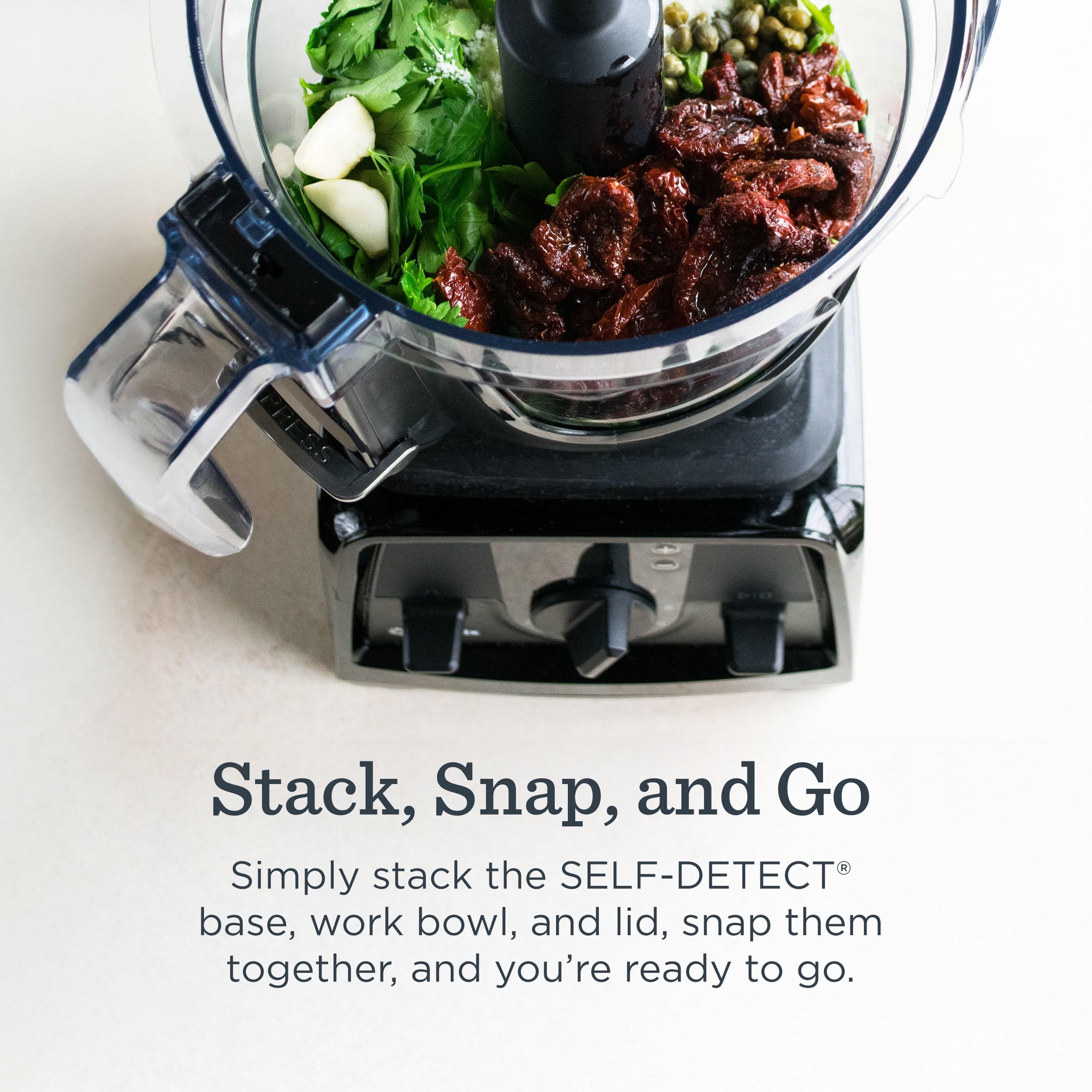 Vitamix small feed chute for adding compact ingredients with ease.