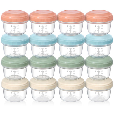 VITEVER 16-pack 4oz containers with lids for organized storage and travel