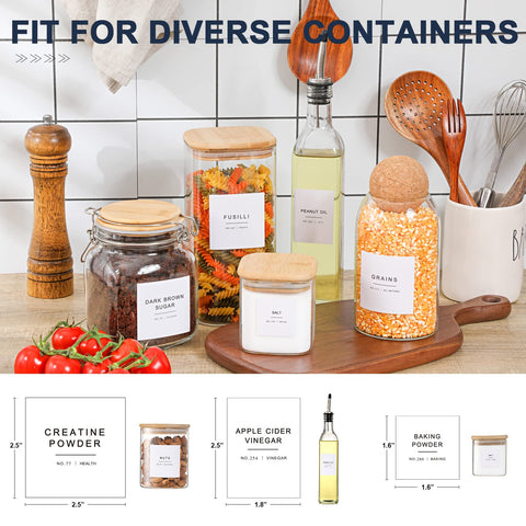 VITEVER 1.8x2.5 inch rectangular labels for oil bottles.