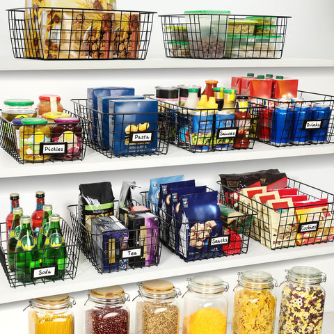 VITEVER large baskets offer versatile storage for pantry staples and tools.
