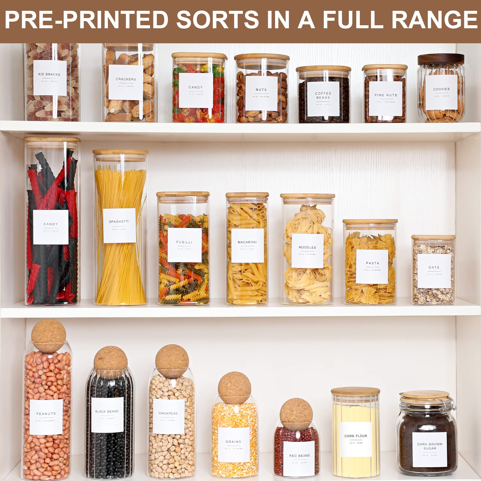 VITEVER labels used on jars and storage bins for organization.