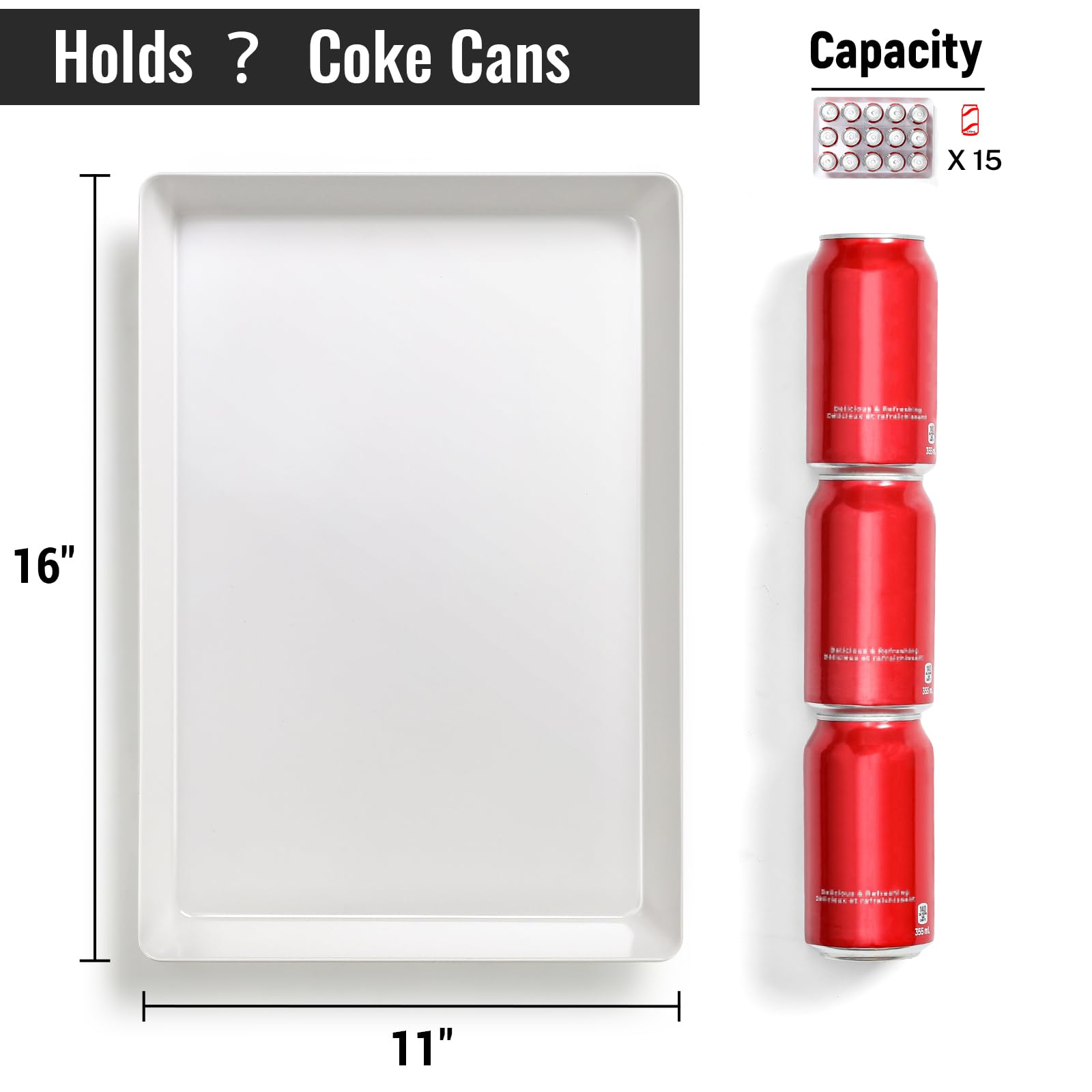 VITEVER stackable white trays that save cabinet space during storage.
