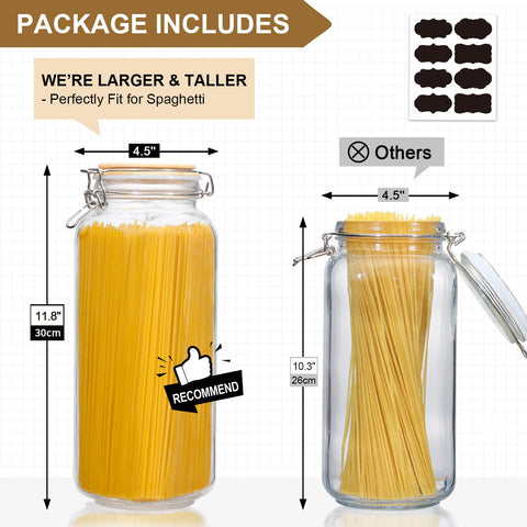 Square-bodied VITEVER jar saves shelf space and keeps ingredients visible