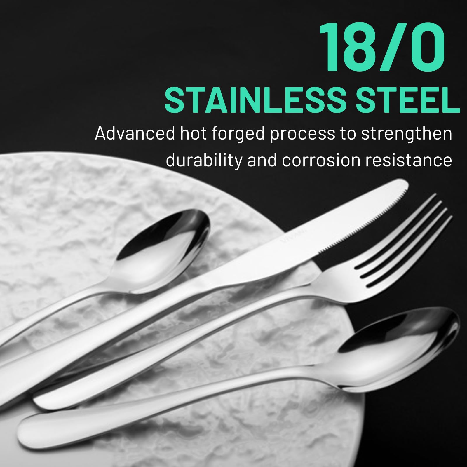 VIVANI dinner spoons with smooth edges for comfortable meals
