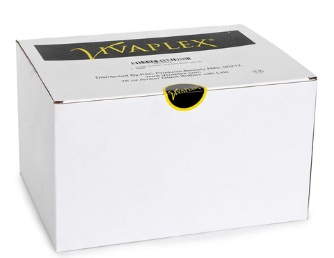 Vivaplex amber glass bottle close-up showing durable glass for essential oil storage.
