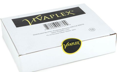 Vivaplex clear glass 15 ml jar showing contents clearly for quick identification.