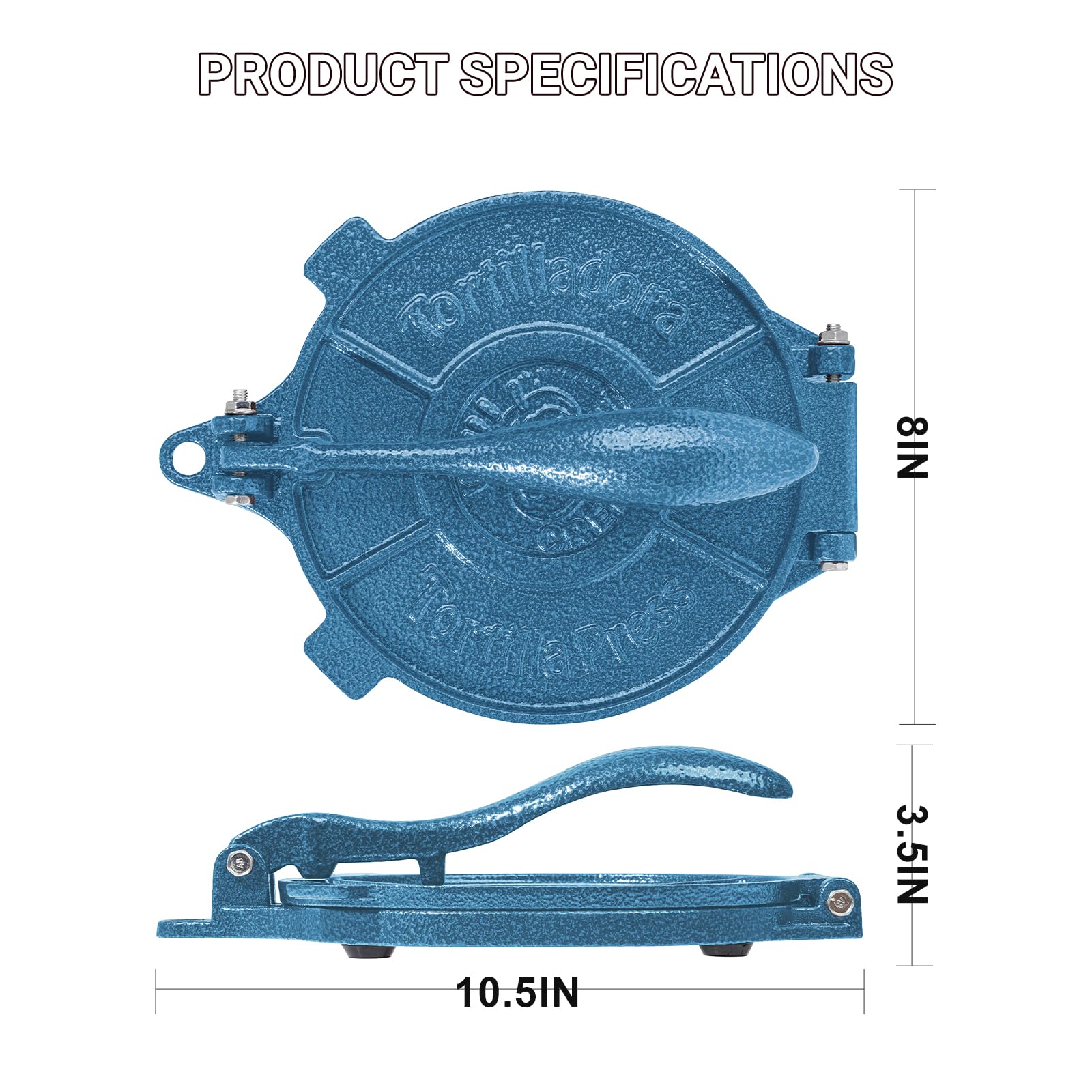 Vivicreate press positioned on non-slip rubber feet for stable kitchen use