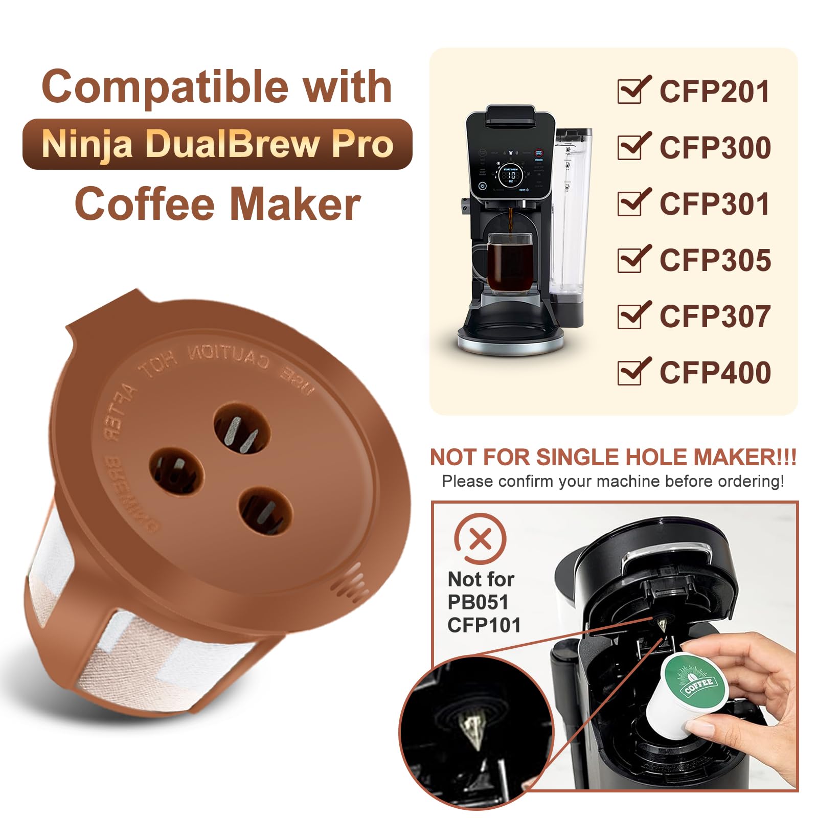 304 stainless steel, BPA-free construction for durable, safe coffee filtration.